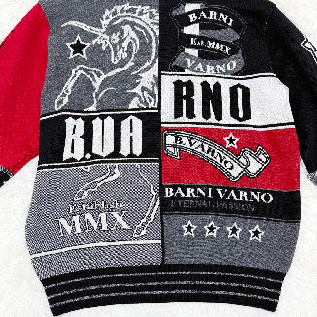 BARNI VARNO バーニヴァーノ ニット セーター 総柄 L