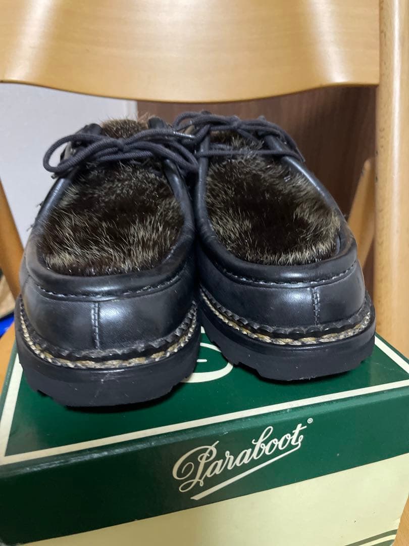 デカタグ　旧タグ　パラブーツ ミカエル Paraboot ブラック アザラシ