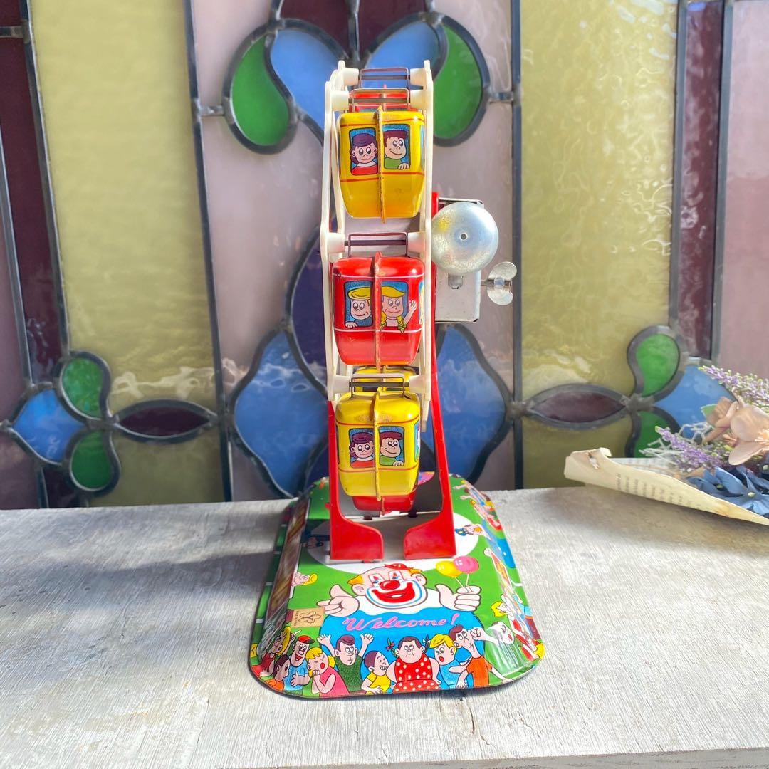 ゆめぷう＊希少 レア ブリキ 観覧車 アンティーク インテリア 昭和レトロ