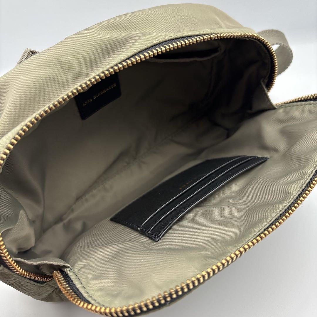 アニヤハインドマーチ Eyes ナイロン ショルダーバッグ カーキ アイズ 軽量