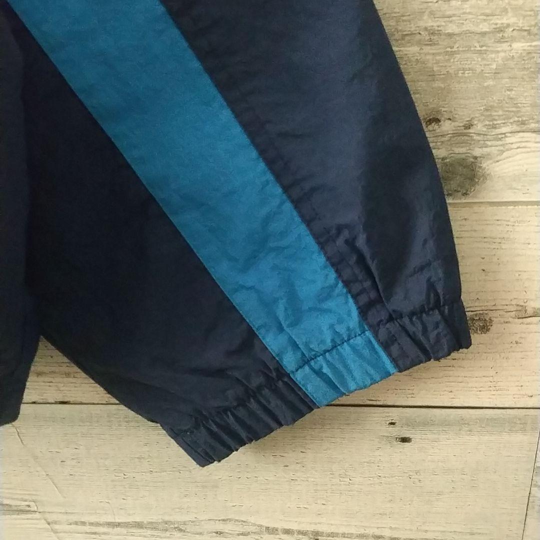 人気デザイン☆90s ナイキ 刺繍ビッグロゴ ハーフジップ ナイロンジャケット