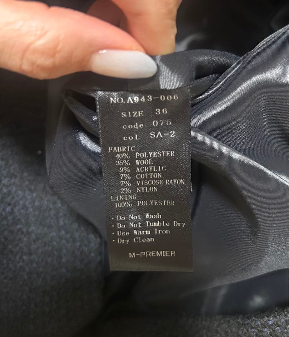 エムプルミエ M-PREMIER フラップポケットツイードワンピース