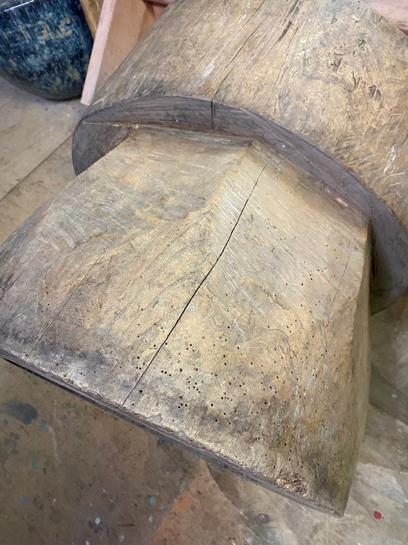 お餅つき　臼　レトロ　置物　工芸品　骨董品　インテリア　017