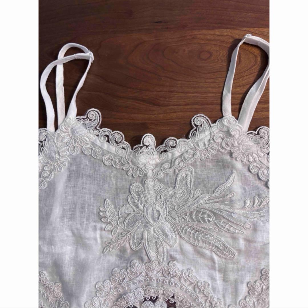 MAURIZIO MYKONOS クロップドレースキャミソール