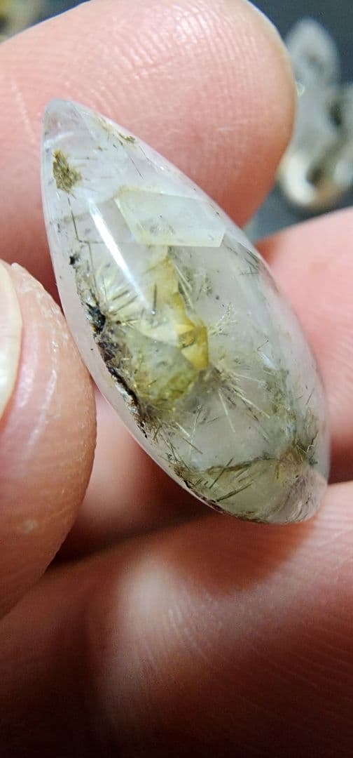 超レア♤ホランド鉱星状インクルージョン入り研磨済み水晶　3セット