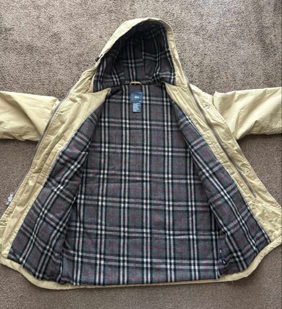 STUSSY 裏地チェック モッズコート Burberry サーモライト