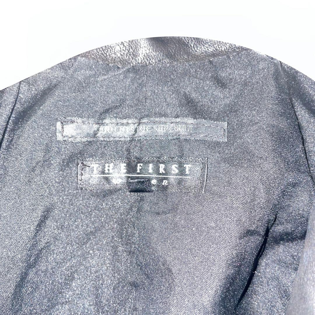 The first ラムレザー ジップアップワンピースブラック36