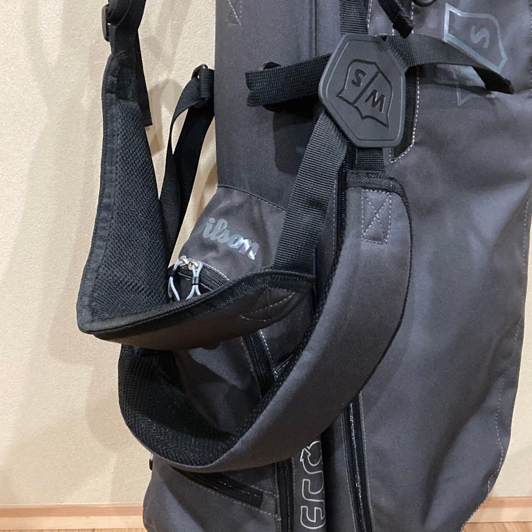 Wilson ゴルフキャディバッグ グレー　スタンド　キャディーバッグ　軽量