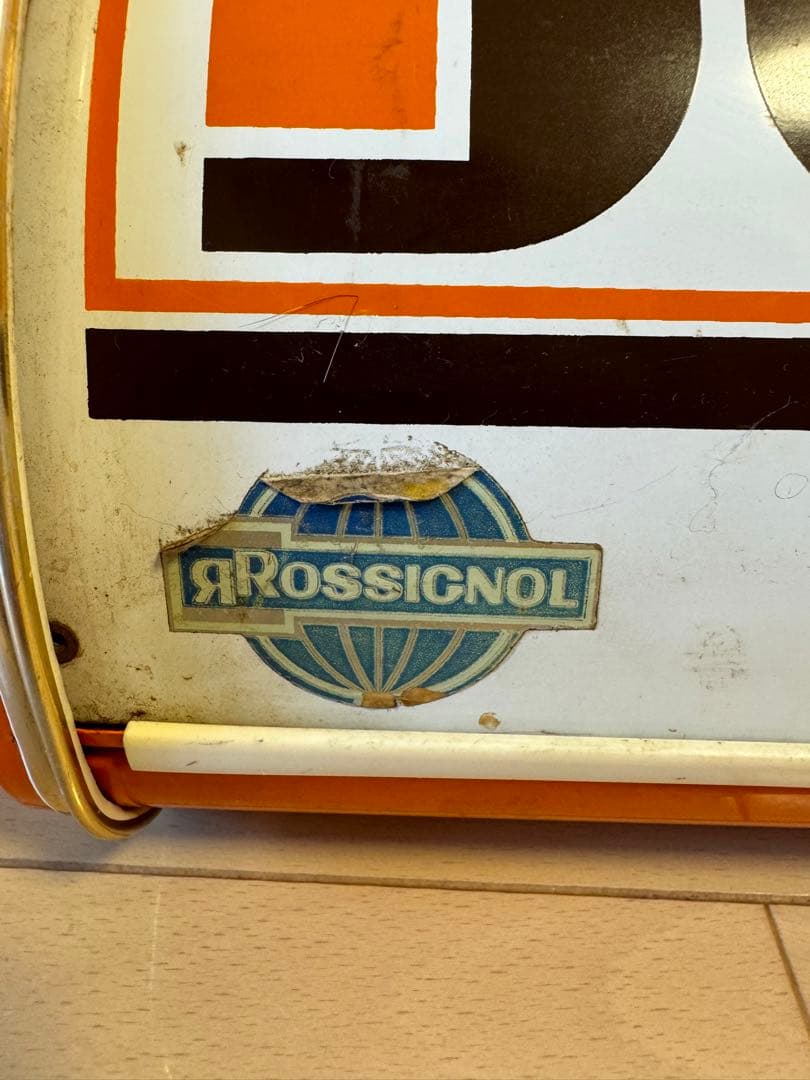 ヴィンテージ　レトロ　アンティークROSSIGNOL ブレッドケース オレンジ