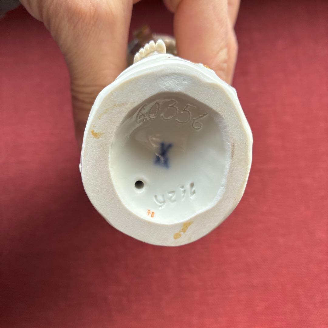 蒼*様 マイセン　Meissen 陶器製 子供 フィギュア ぶどう　葡萄　少年