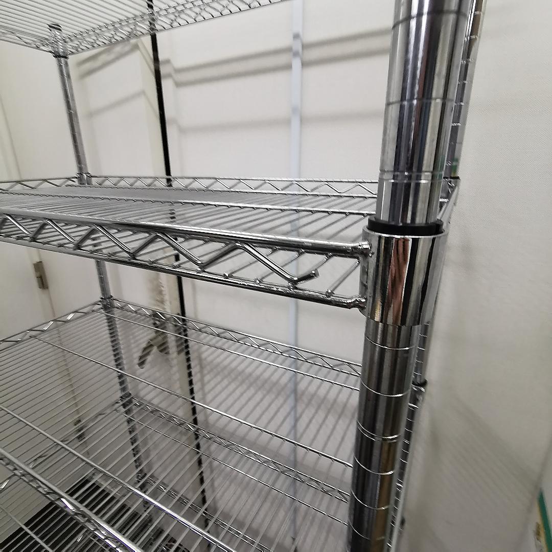 鯖缶：幅90cm　スチールラック 5段 シルバー