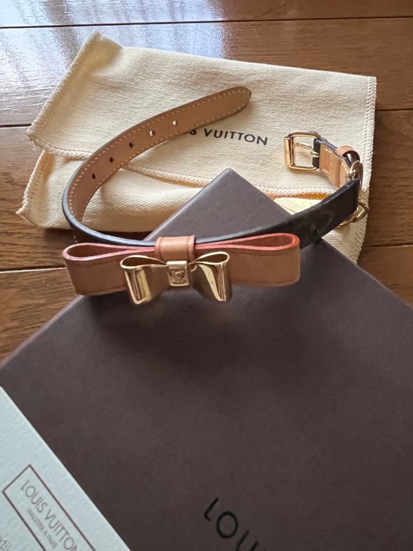LOUIS VUITTON コリエ バクスター リボン 犬用首輪 モノグラム