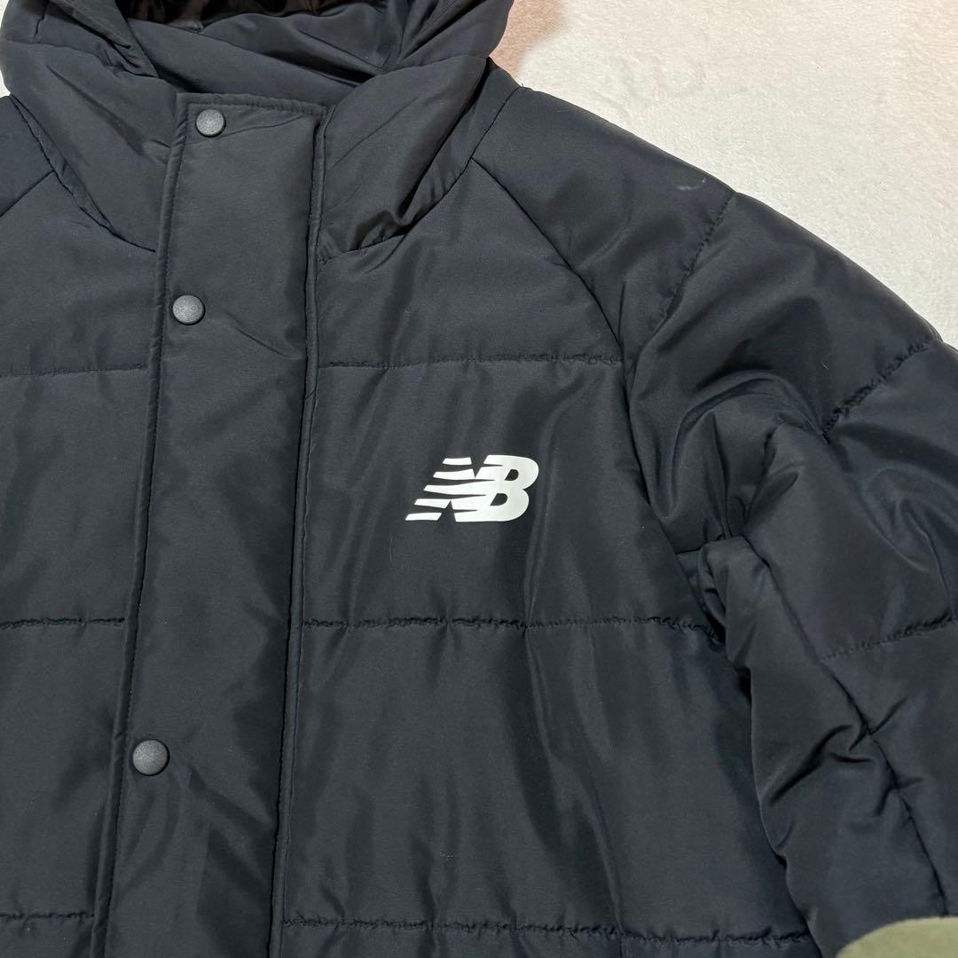 NEW BALANCE ベンチコート ブラック メンズ M ロゴ入り 軽量 秋冬