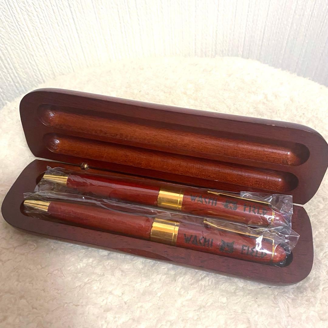 わちふぃーるど　木製　ボールペン　シャープペン　ペンケース　3点セット