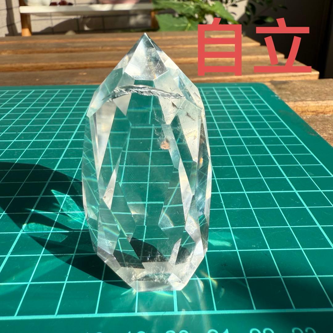 高品質　ヒマラヤ産　レムリアンシード　水晶　ファセットカット　置物　自然石①
