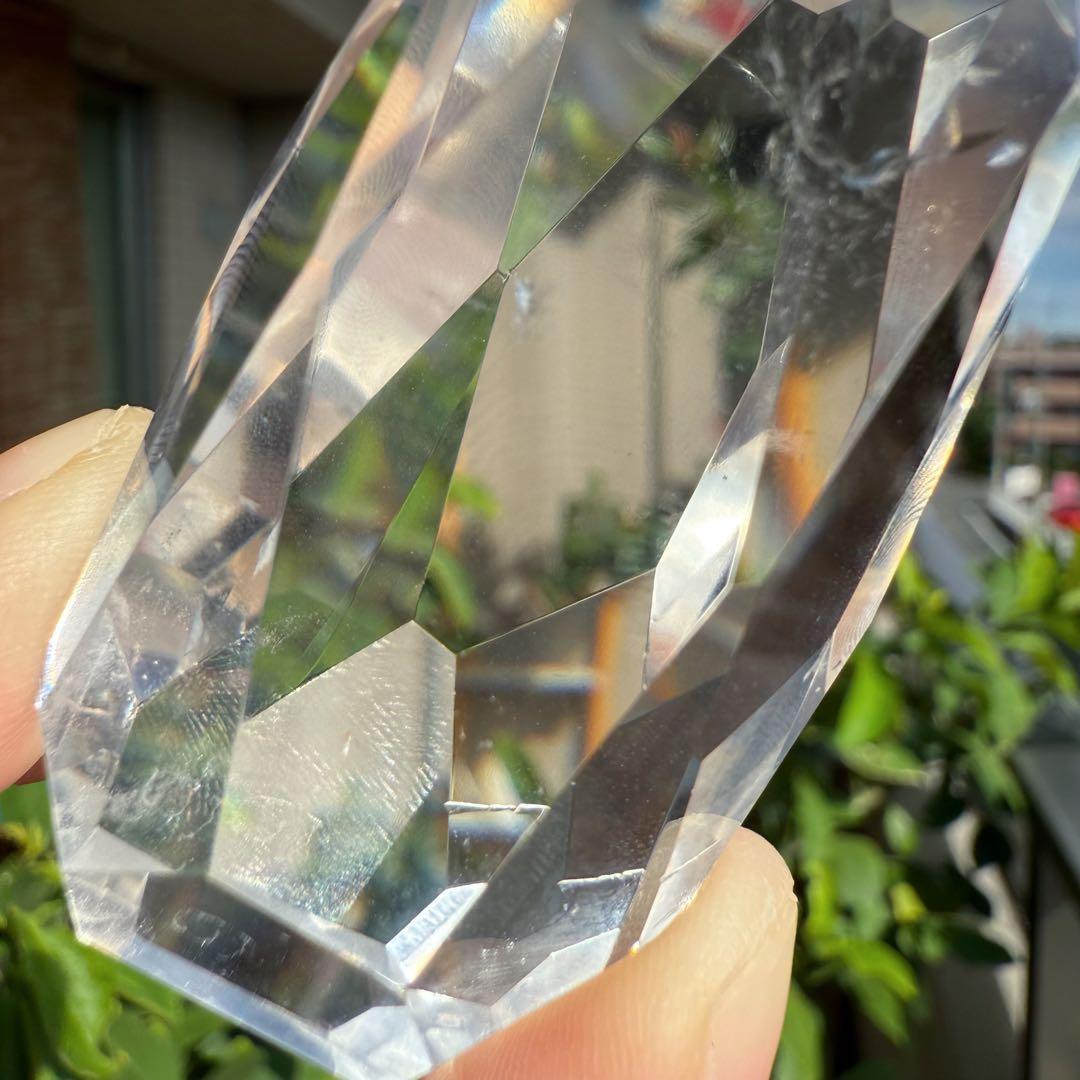 高品質　ヒマラヤ産　レムリアンシード　水晶　ファセットカット　置物　自然石①