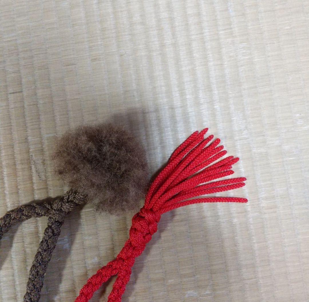 法螺貝　袋　中　ブルーグレー　七宝編み