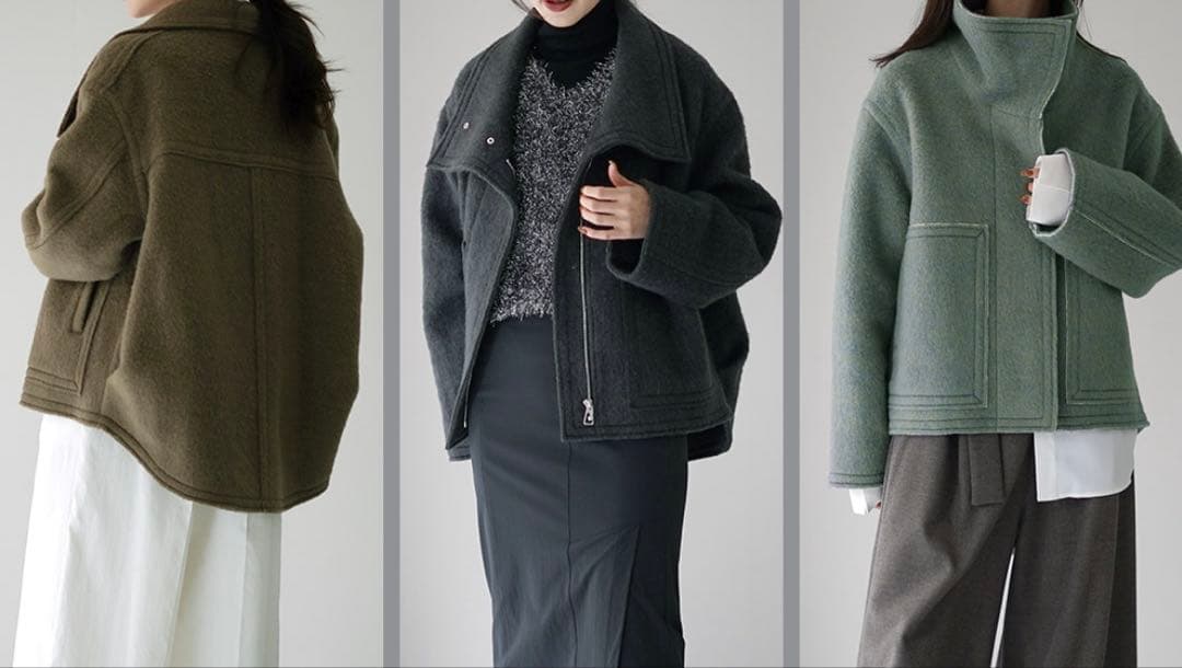 5nami 新品　CYAN TOKYO ウールシャギー ブルゾンジャケット