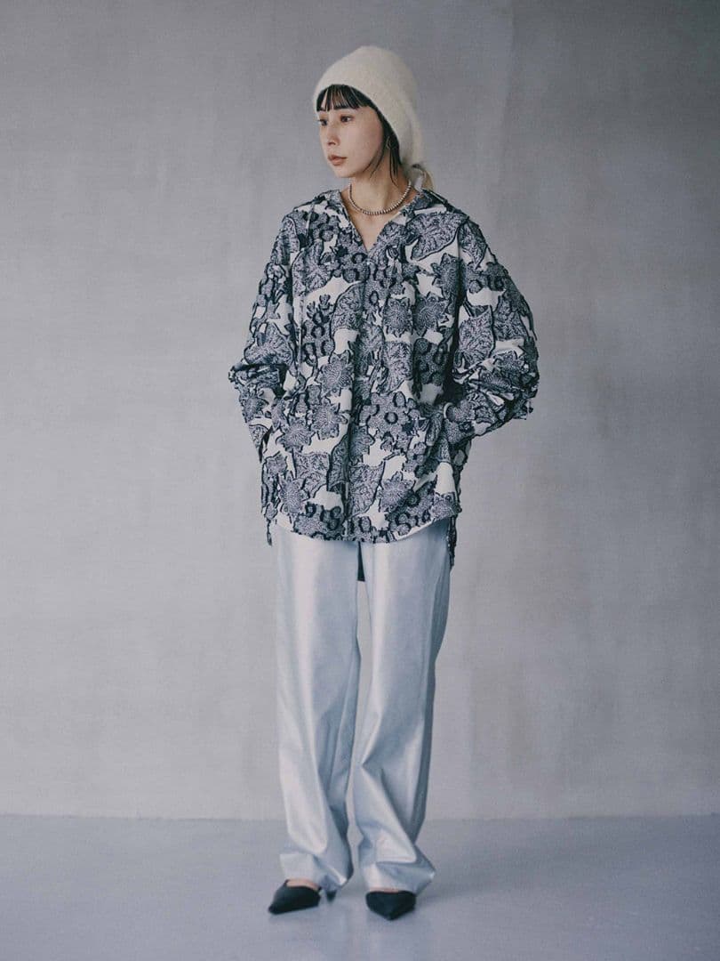 トップス Ameri UND BOTANICAL JACQUARD BLOUSE