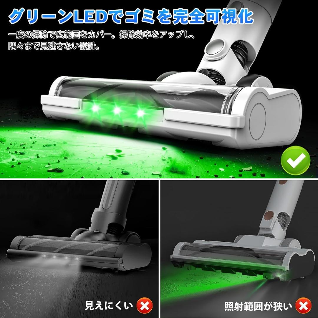 掃除機⭐️コードレス85Kpa強力吸引 50分連続稼働 着脱式バッテリー 低騒音