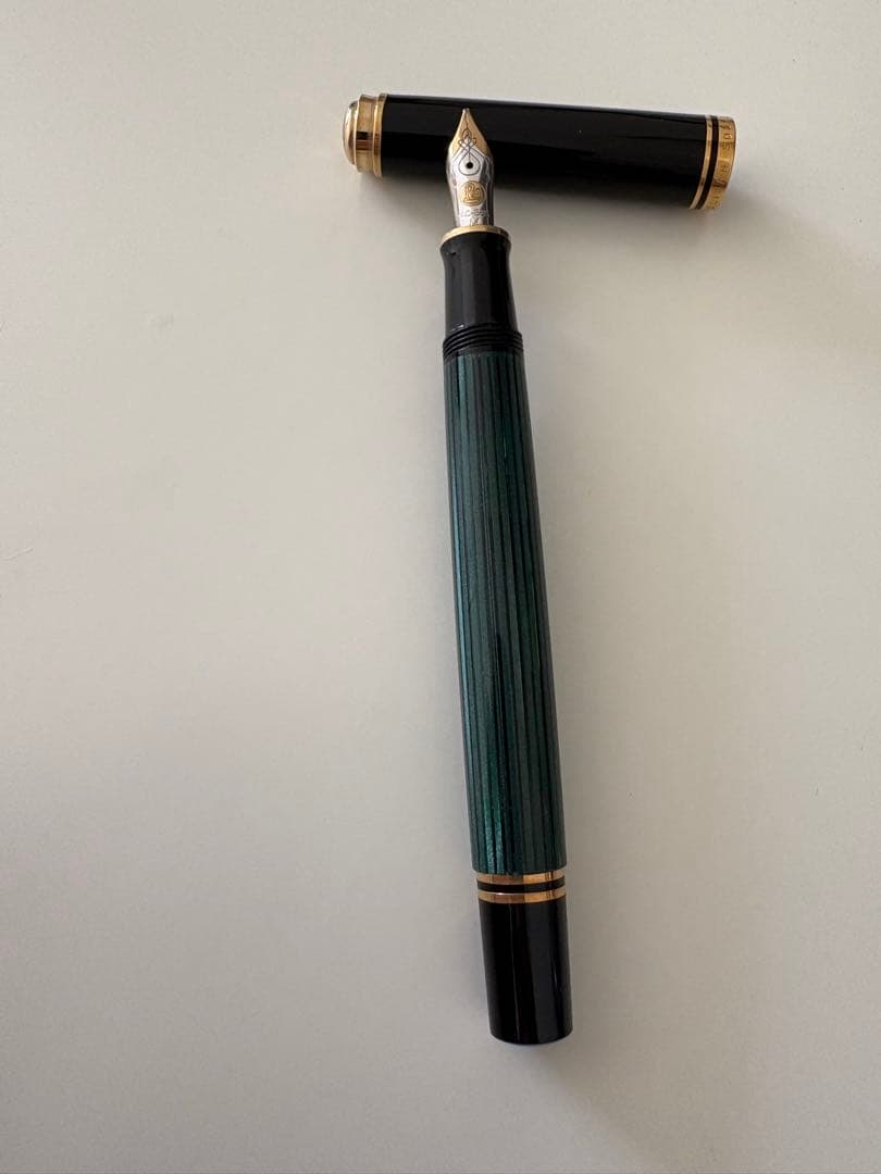 ペリカン スーベレーン 万年筆 グリーンストライプ 緑 M400