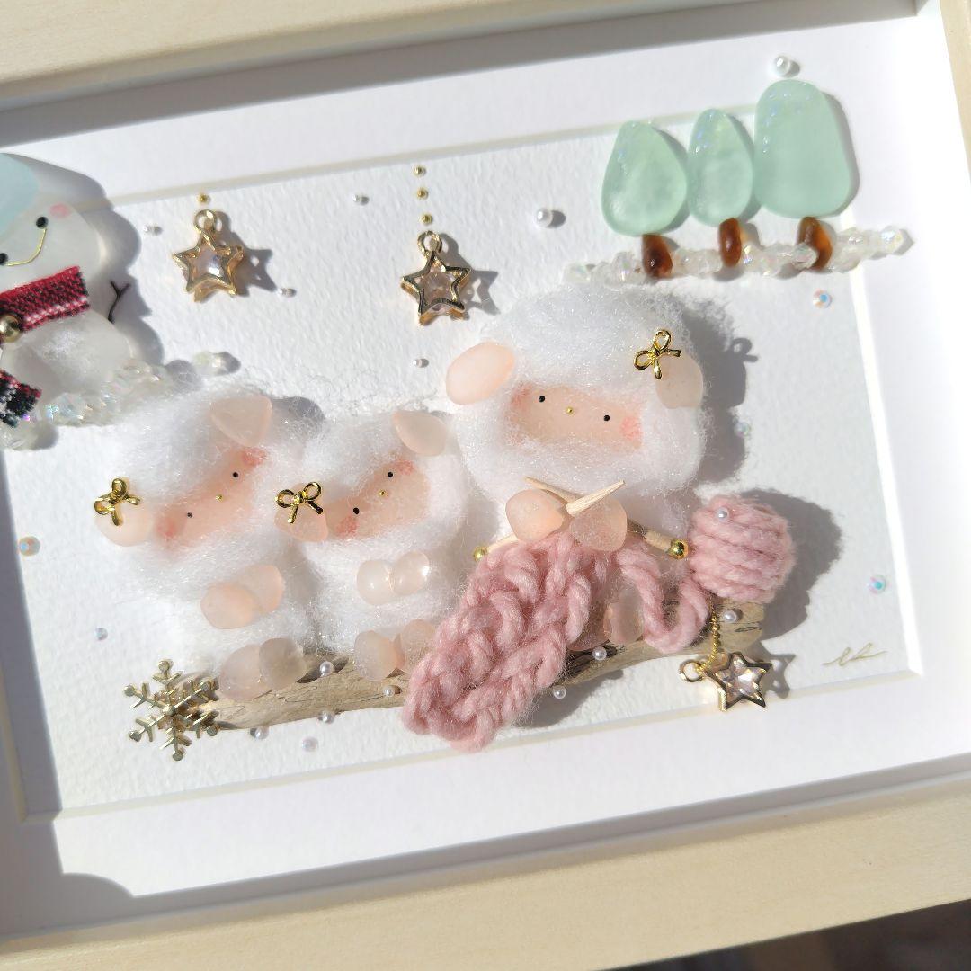 シーグラスアート『 新年‧⁺ ⊹˚.着ぐるみ♡～mini～』他1点