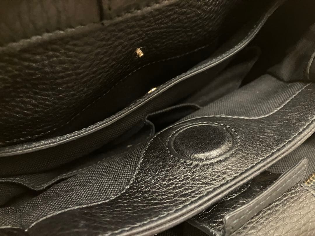 GUCCI バンブー ショッパー ハンドバッグ ブラック