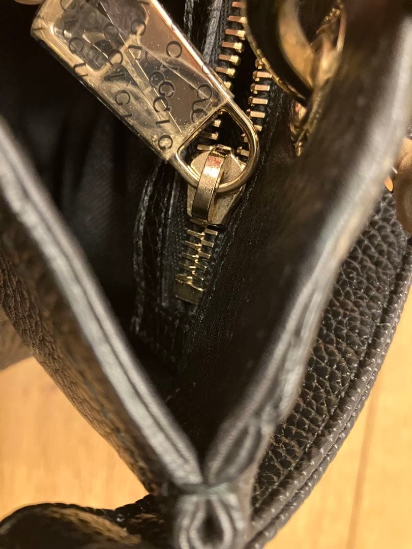 GUCCI バンブー ショッパー ハンドバッグ ブラック