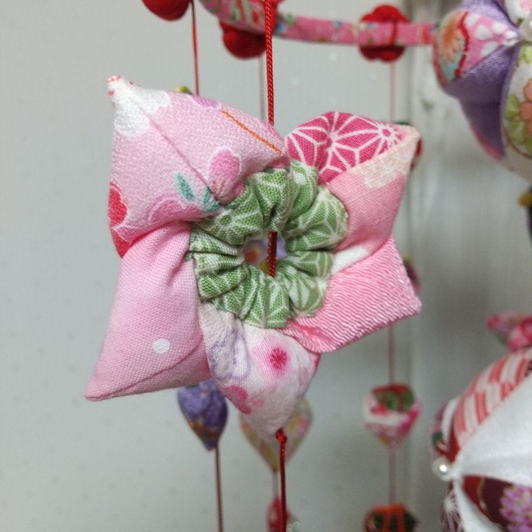 10連 102個 艶やか♪華やか♪ちりめん細工 つるし飾り 80cm