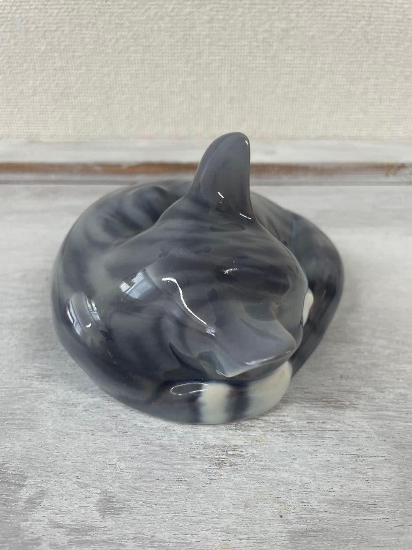 最終お値下げ　希少ロイヤルコペンハーゲン フィギュリン ねむり猫