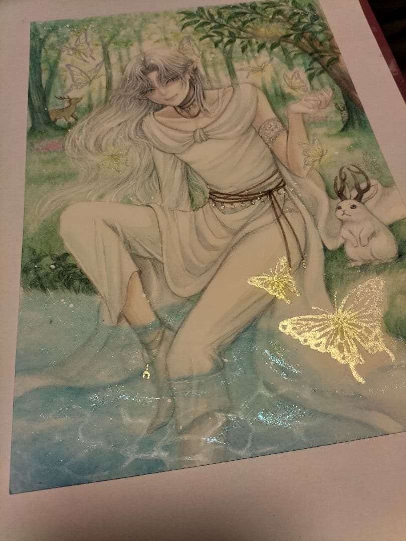 ✨うさねこ16✨　spirit forest　 手描きイラスト