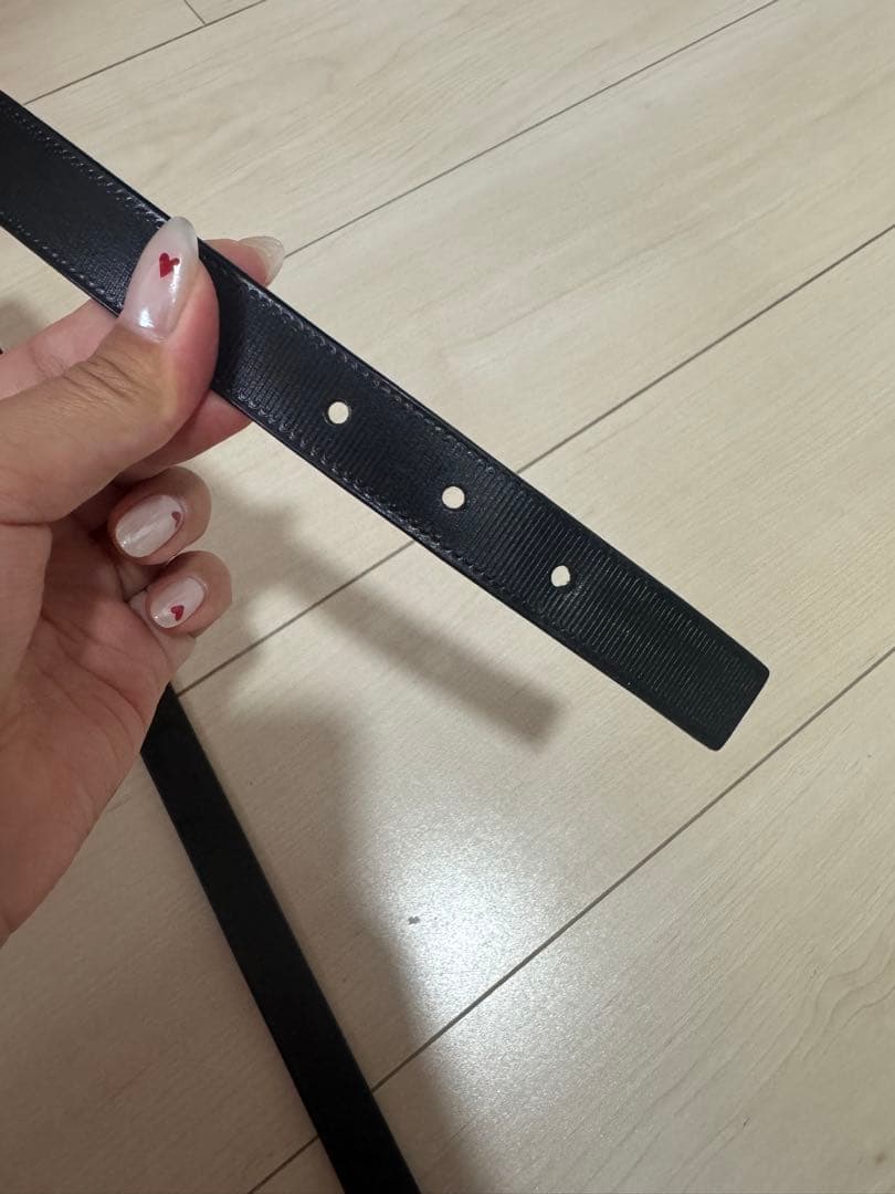 Louis Vuitton 黒レザーベルト