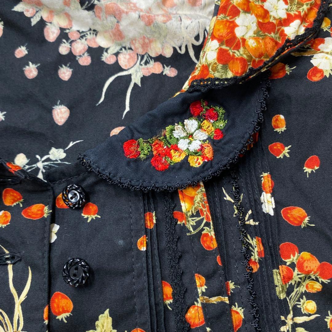 T669◯ PINKHOUSE ピンクハウス いちご柄 ワンピース