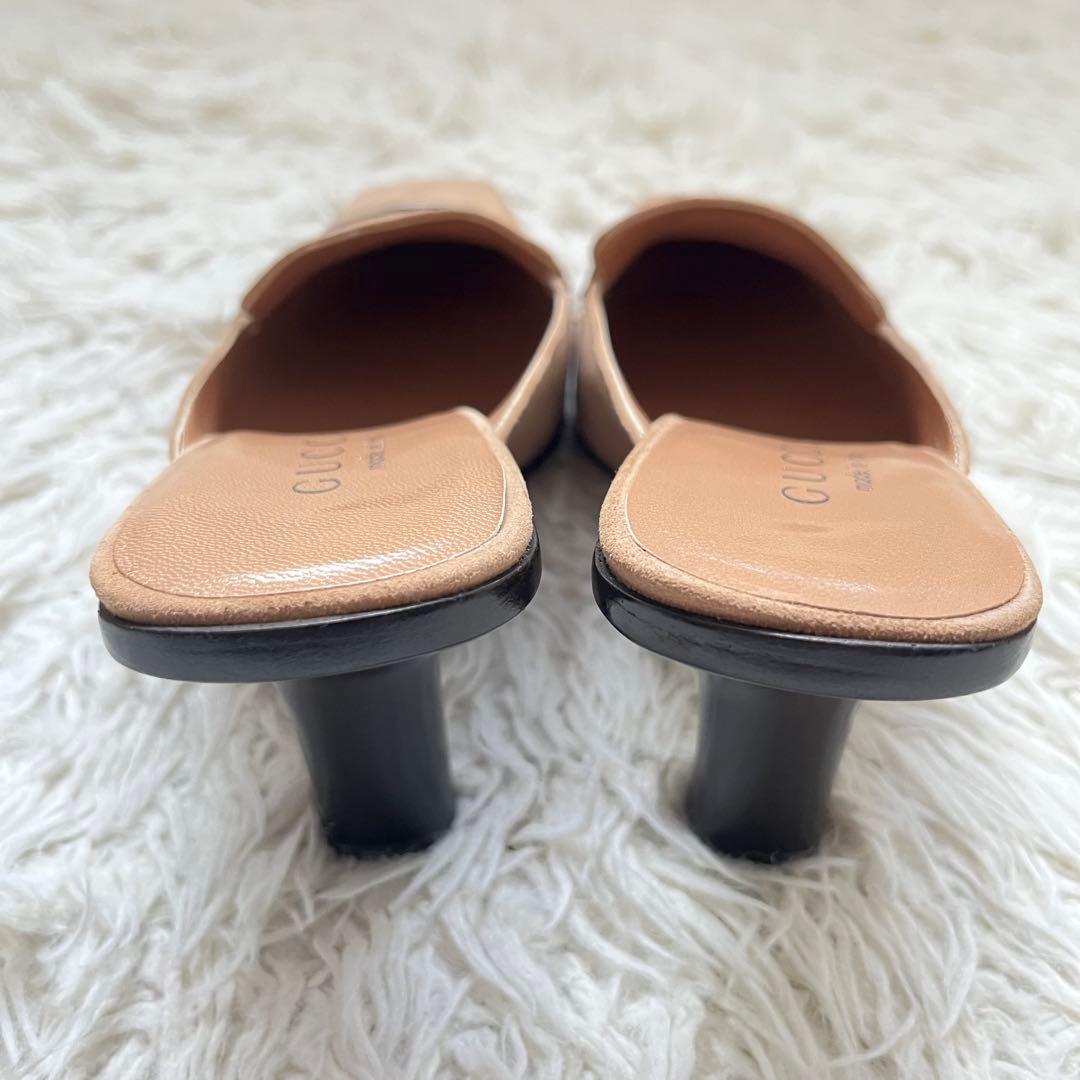 未使用級　GUCCI グッチ ミュール サンダル GG 24cm ベージュ