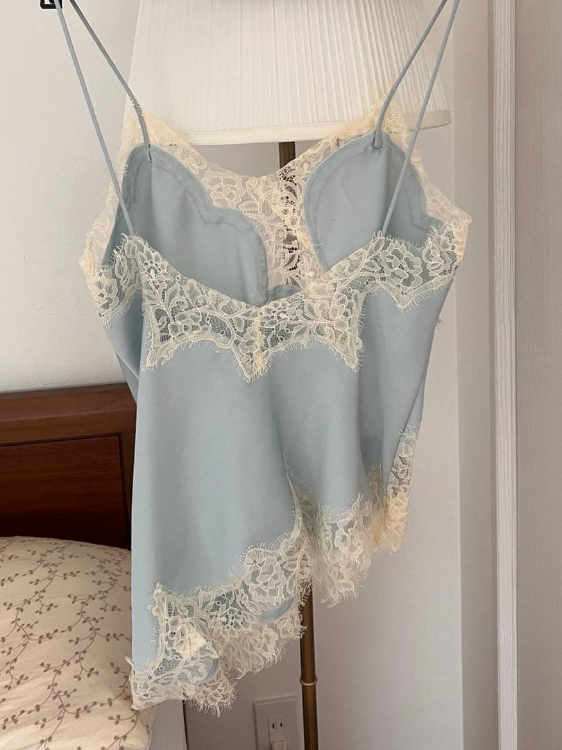 Zara Zw コレクション　ライトブルー レースキャミソール　S