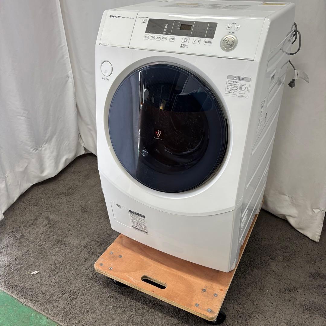 ★942　ドラム式洗濯機　SHARP　10キロ　右開　安い　綺麗　設置無料　中古