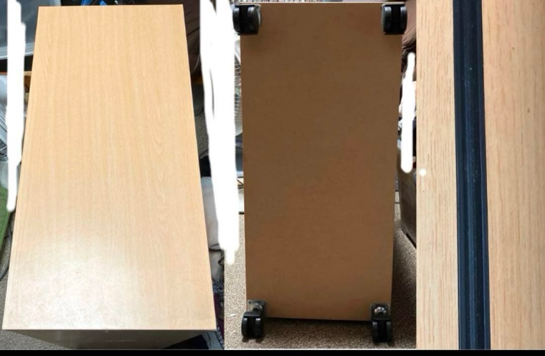 スライド可動式本棚自作移動キャスター付き