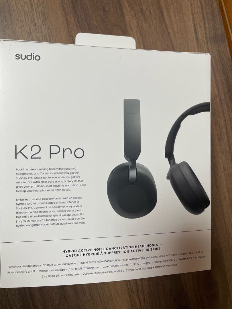 新品未使用品　Sudio k2 pro ワイヤレスヘッドホン ブラック