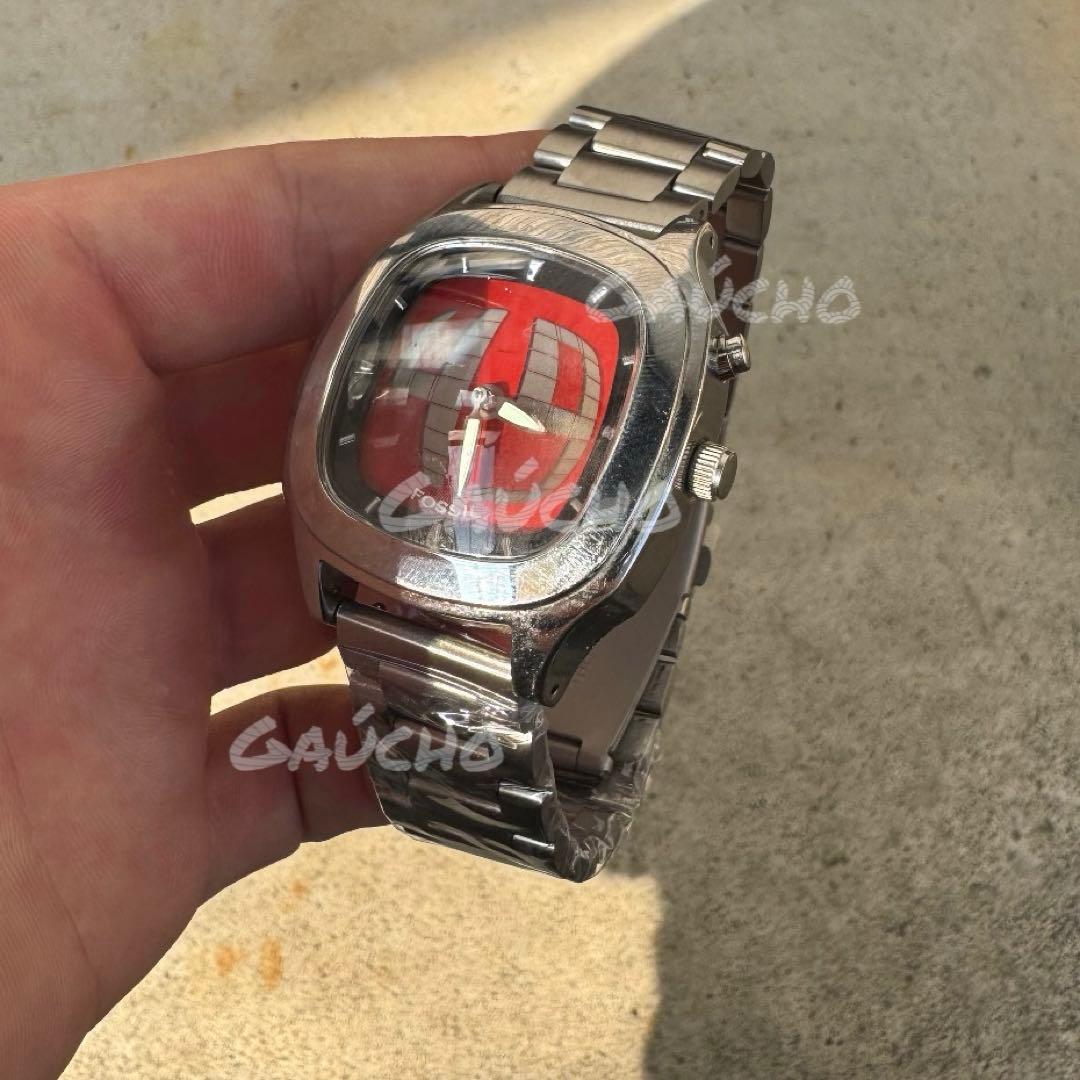 【新品電池】fossil big tic tank ヴィンテージ 稼働品 美品