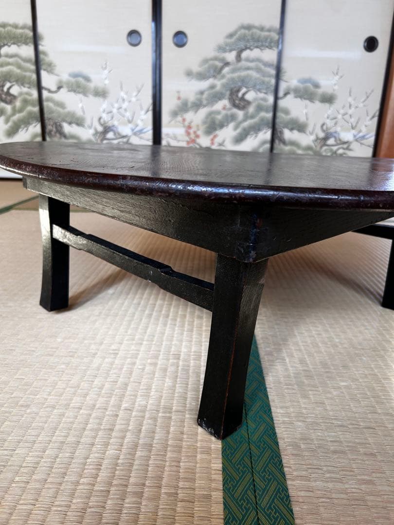 昭和レトロ　折りたたみ丸いちゃぶ台