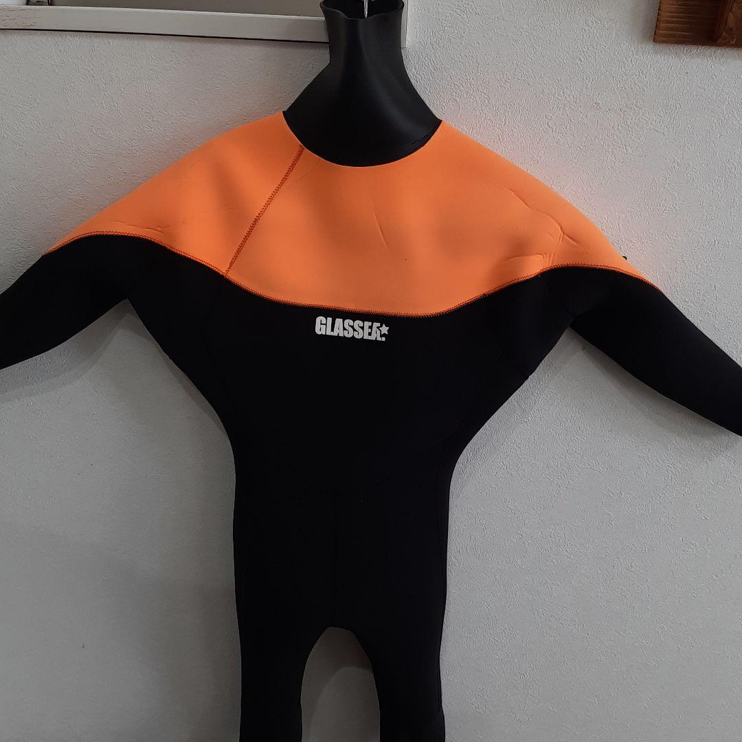 【美品】Zig Zag ウェットスーツ オレンジ/ブラック　キッズ