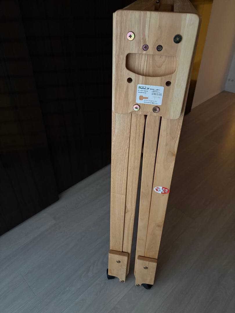 （日本製）中居木工 折りたたみ ひのきスノコベッド ワイドシングル