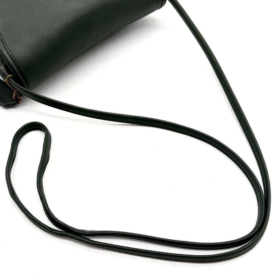 美品✨オールドコーチ ショルダーバッグ 斜め掛け ターンロック グリーン