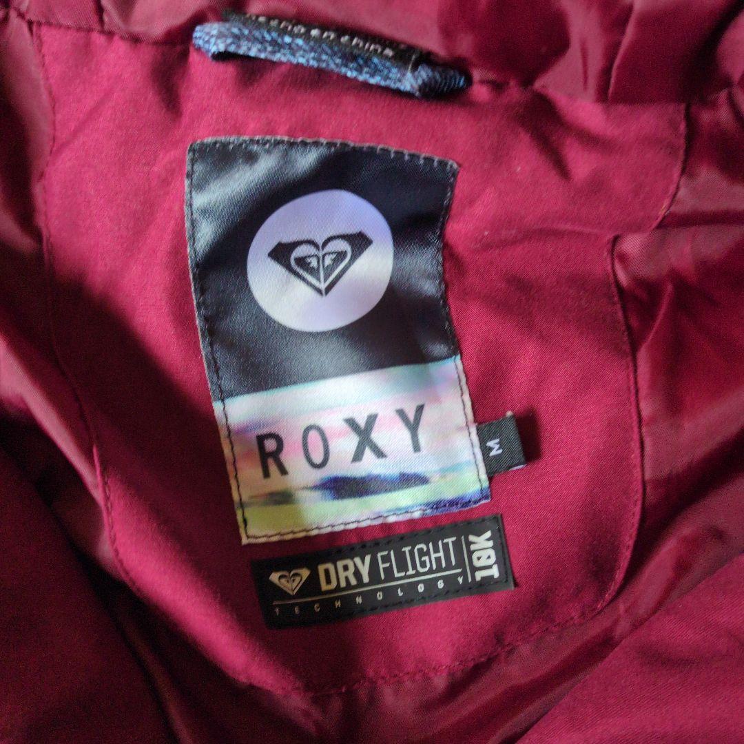 ROXY　スノボウェア　上下セット　Ｍ　総柄　ボタニカル　ワインレッド　ボルドー