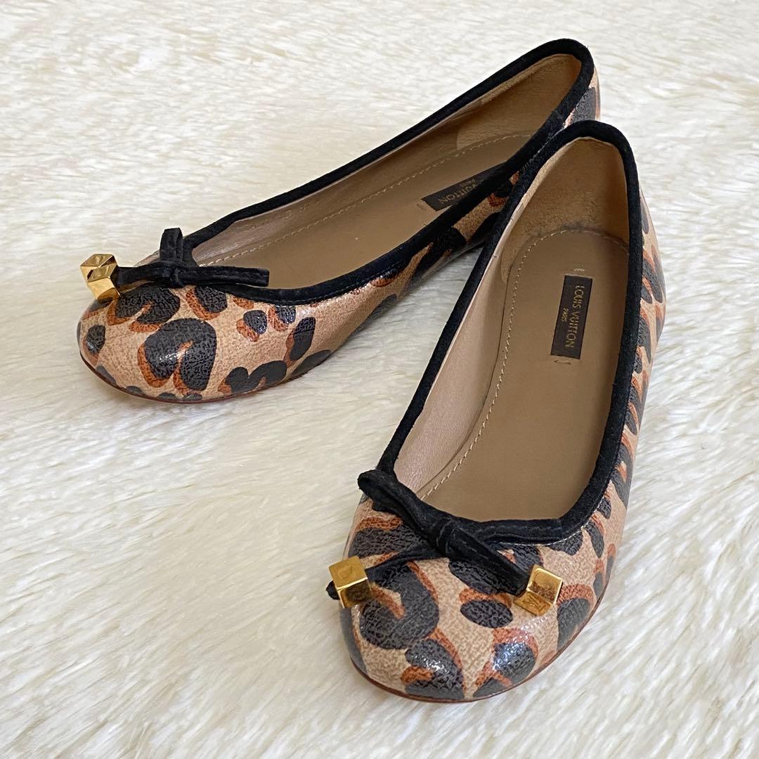 ✨美品✨LOUIS VUITTON ルイヴィトン フラットシューズ レオパード柄