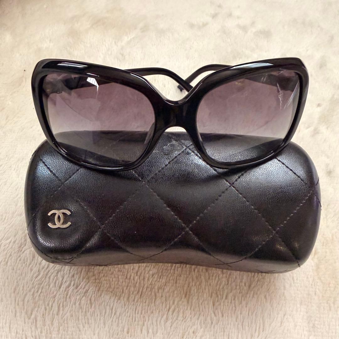 【美品】CHANELサングラス サイドリボン ケース付き　シャネル