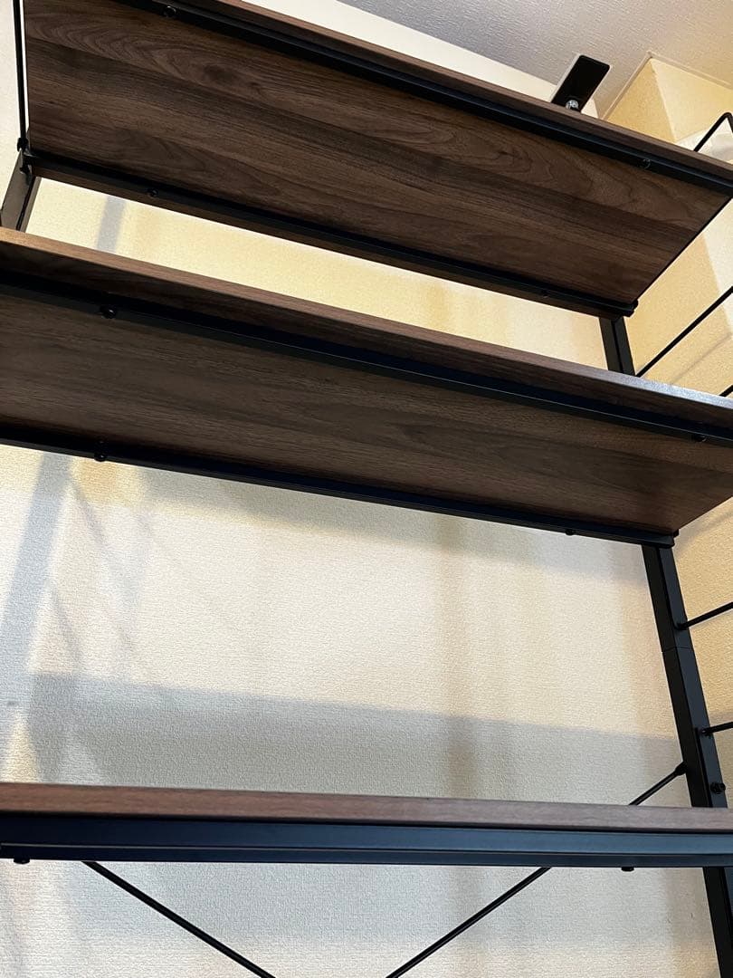 ニトリ Nポルダ 幅80cm ミドルブラウン 棚板5枚