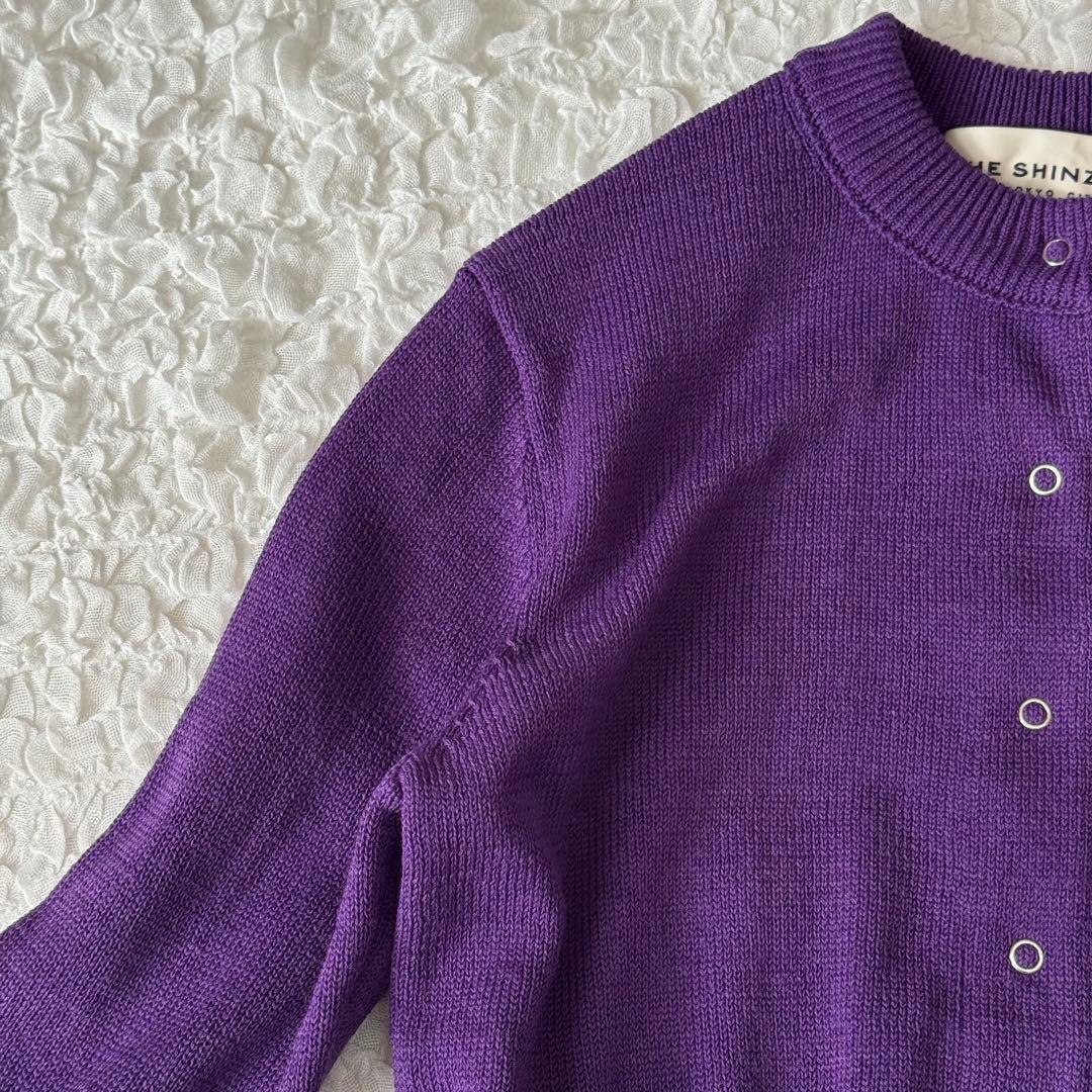 【美品】THE SHINZONE シンゾーン クルーネック 袖リブカーディガン