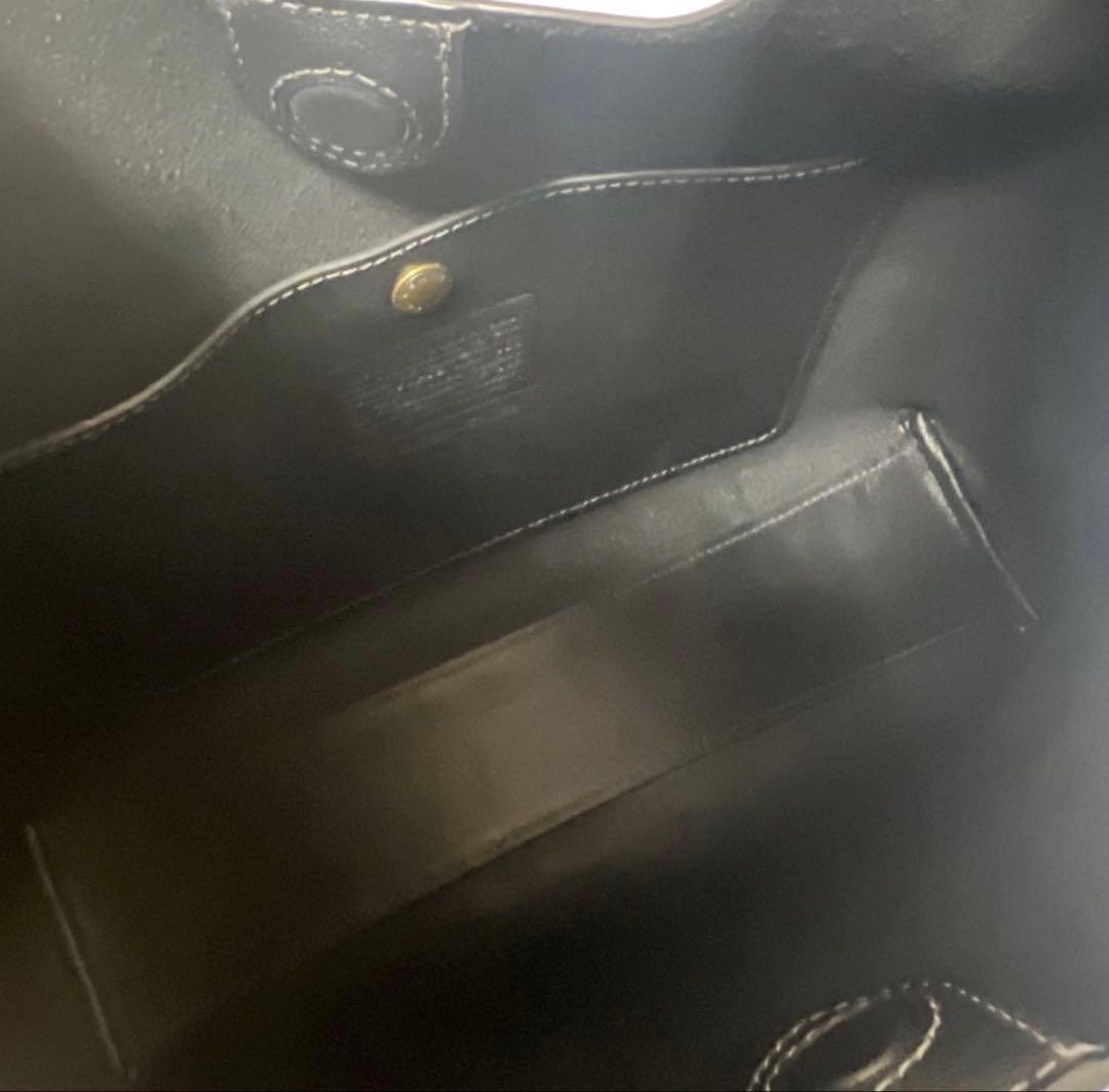 Kame COACH ブラックレザー ショルダーバッグ