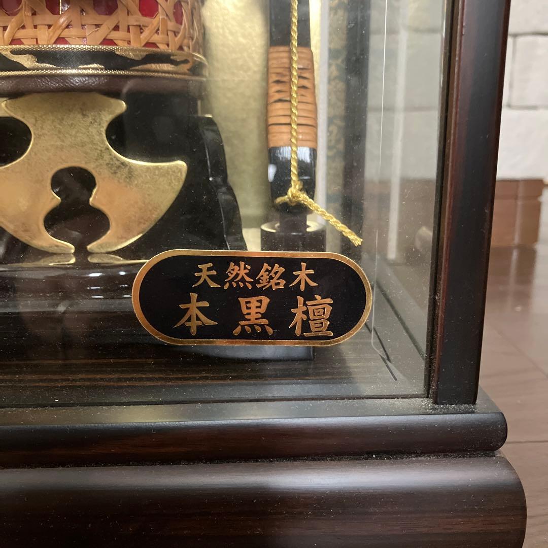 五月人形 御破魔弓　ガラスケース入り　10号